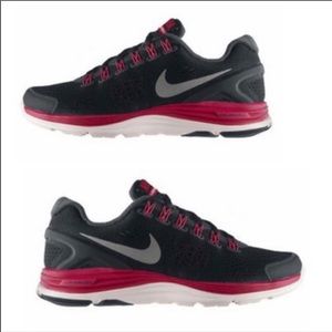 Nike LunarGlide 4 Black & Pink Running Shoes sz 8